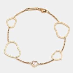 Vòng tay vàng hồng Chopard Happy Hearts Diamond 18k