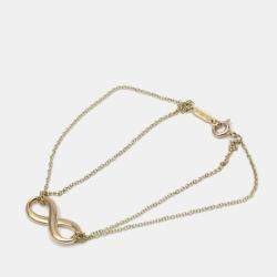 Vòng tay vô cực vàng hồng Tiffany & Co.18K 16