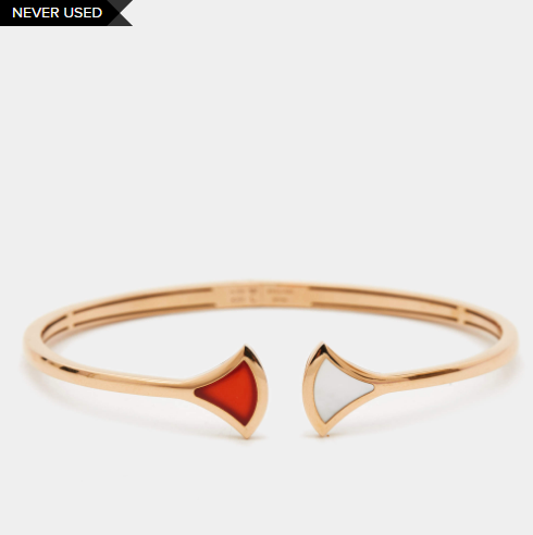 Bvlgari Divas' Dream Carnelian Mother of Pearl Vòng tay mở bằng vàng hồng 18K L