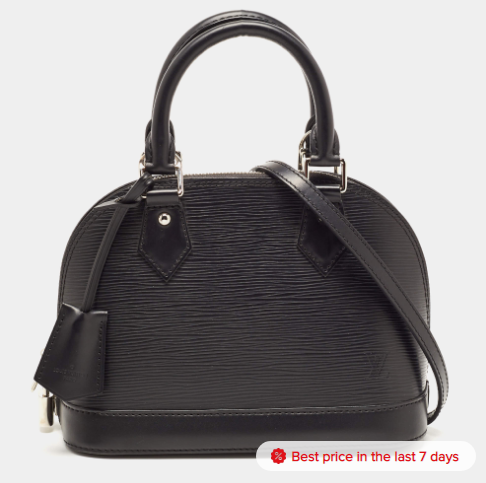 Túi xách Louis Vuitton Epi Da đen Alma BB